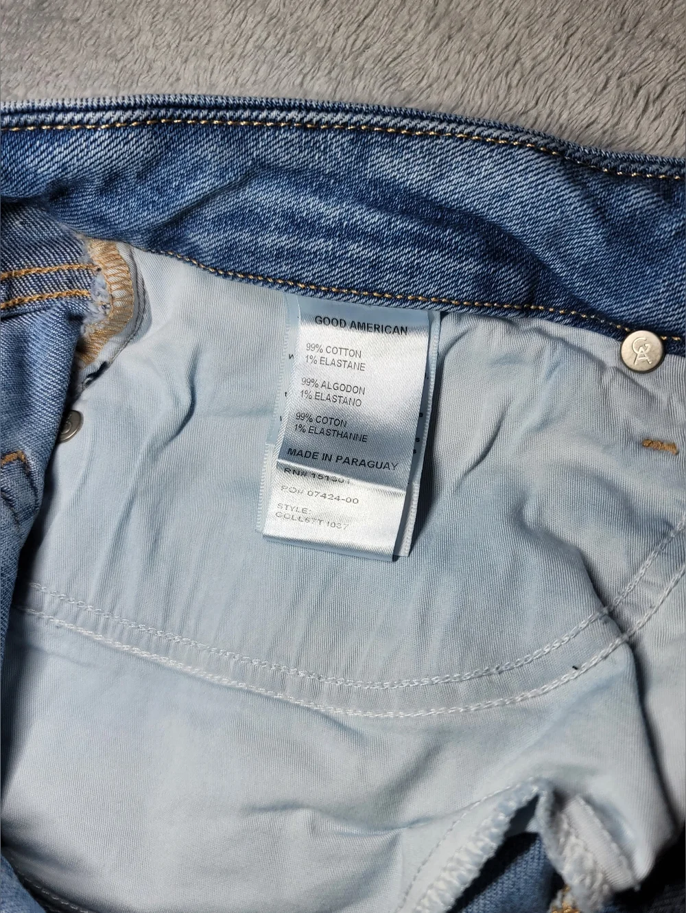 Good American Good Legs High Rise Skinny Cropped Jeans 12/31 Blue